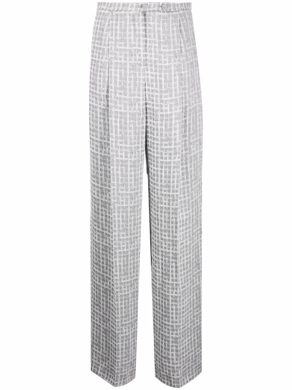 

Emporio Armani pantalones con estampado de cuadros - Gris