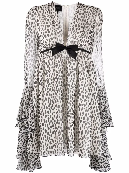 Robe en soie à imprimé dalmatien - Giambattista Valli - Modalova