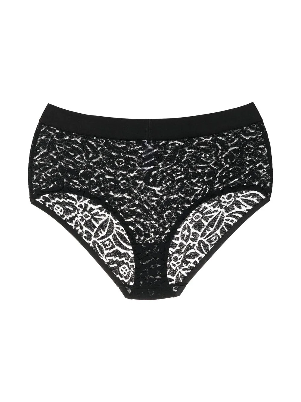 ERES String met geborduurde bloemen - Zwart