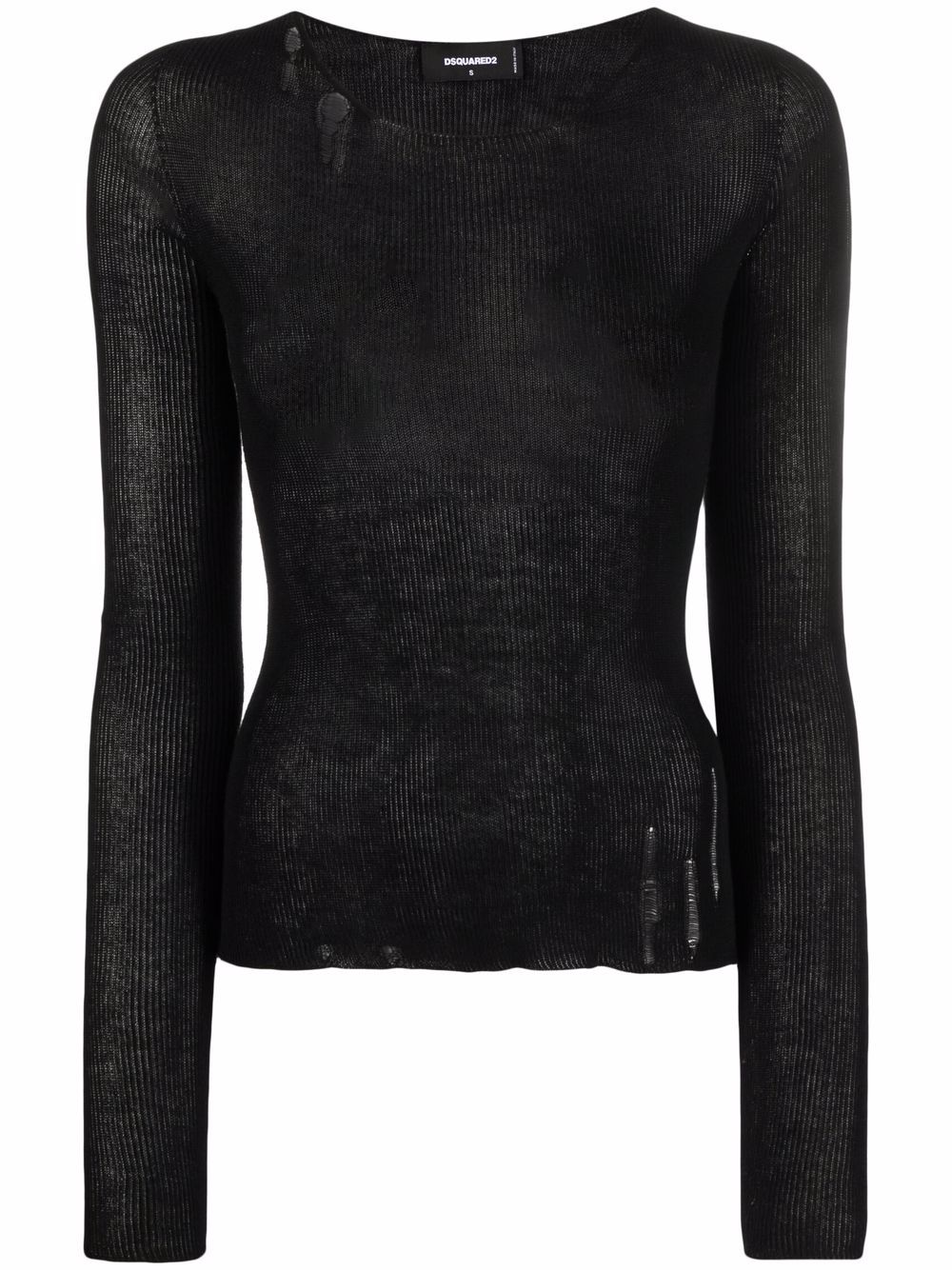 Dsquared2 Distressed Knitted Sweater - Farfetch