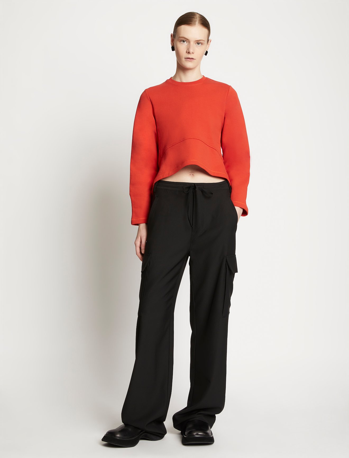 Ruffled Hem Sweatshirt #1