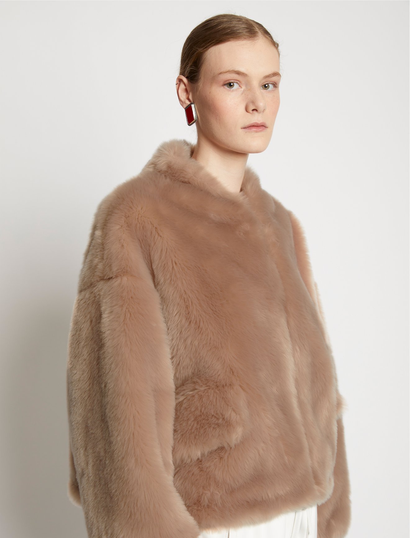 Faux Fur Cropped Jacket #4