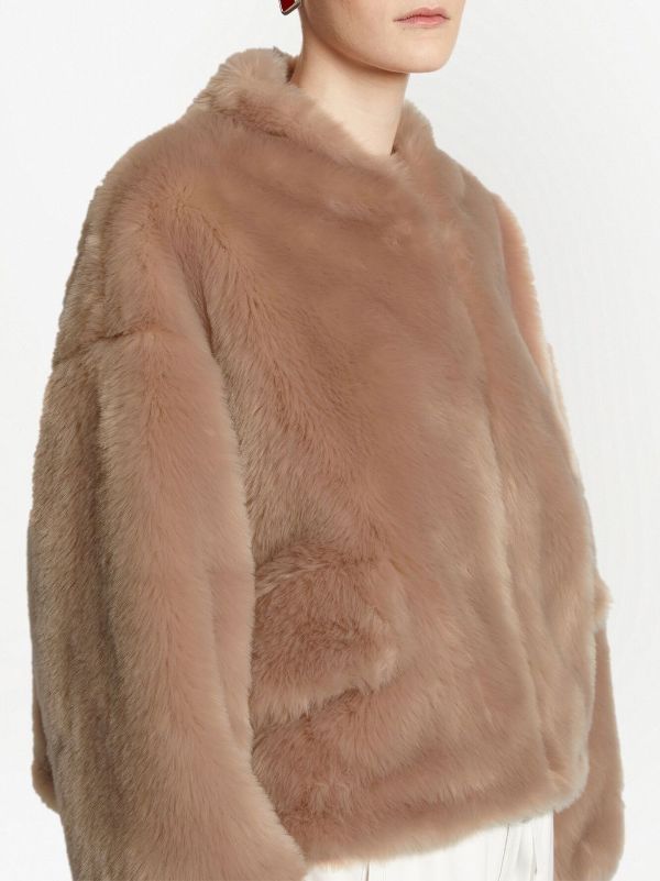 Proenza Schouler White Label faux fur Cropped Jacket Farfetch