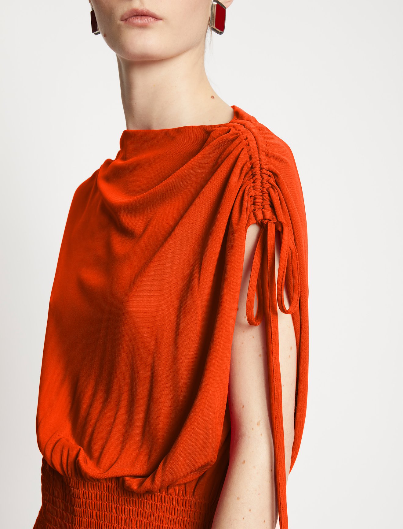 Matte Crepe Smocked Dress #3
