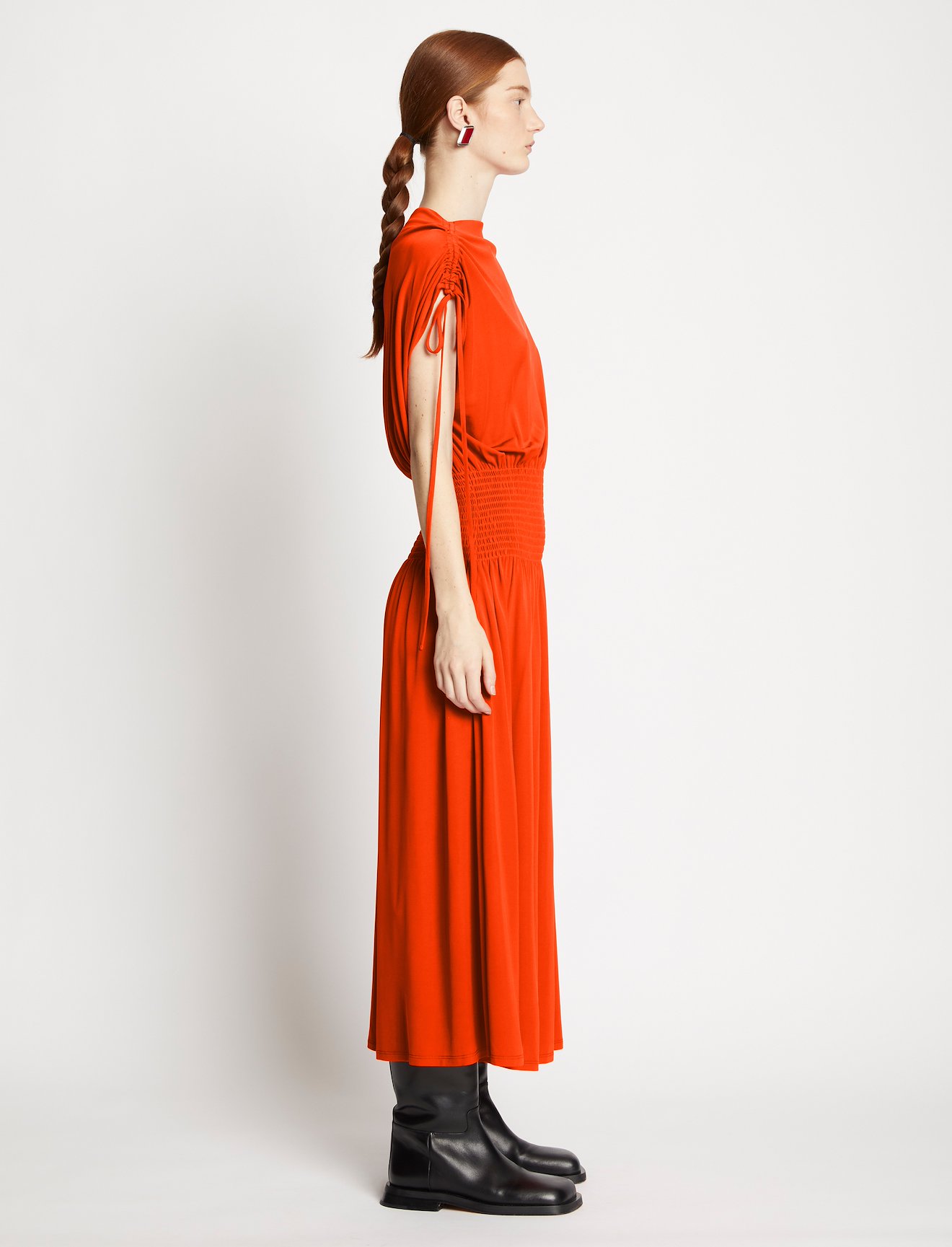 Matte Crepe Smocked Dress #1