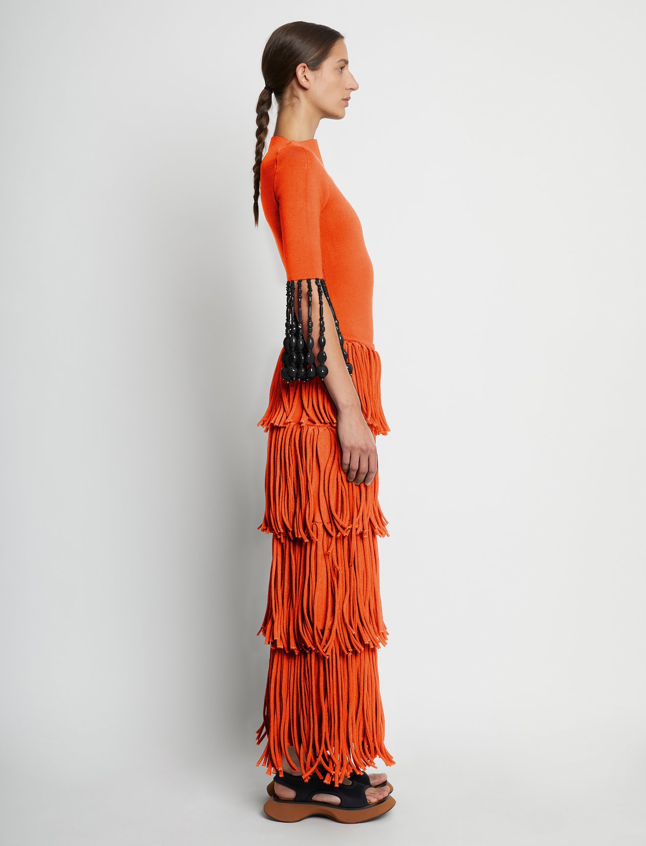 Compact Viscose Knit Beaded Top #2
