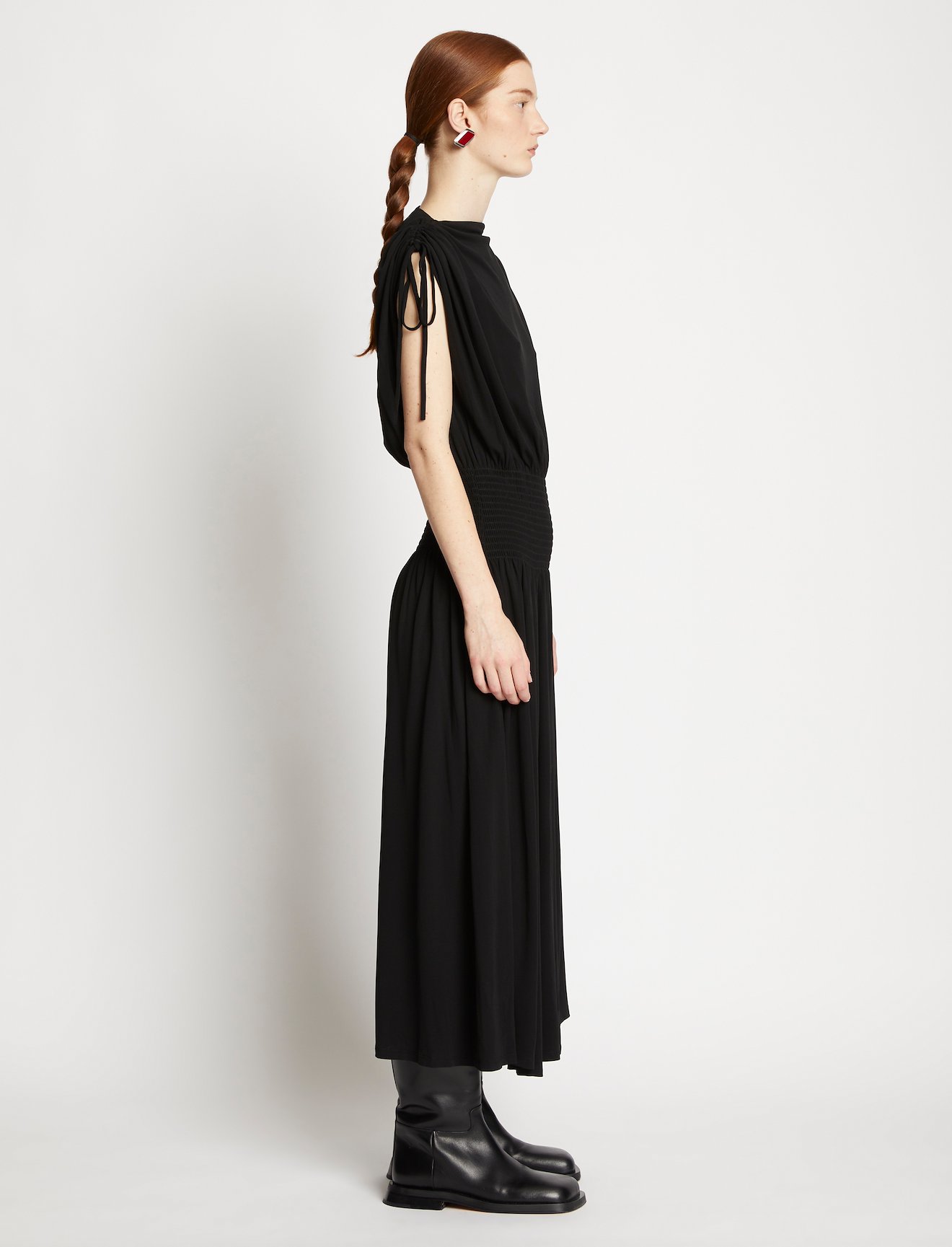 Matte Crepe Smocked Dress #1