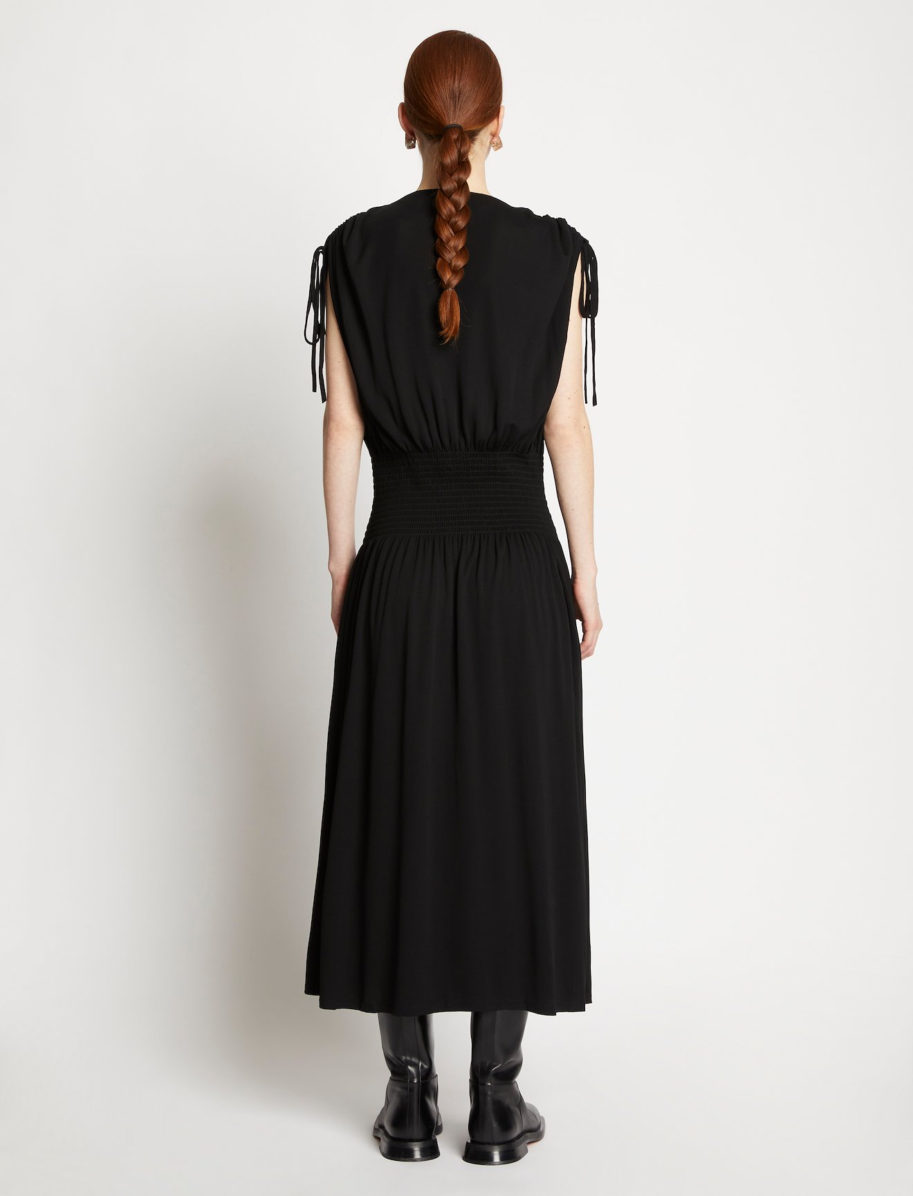 Matte Crepe Smocked Dress #2