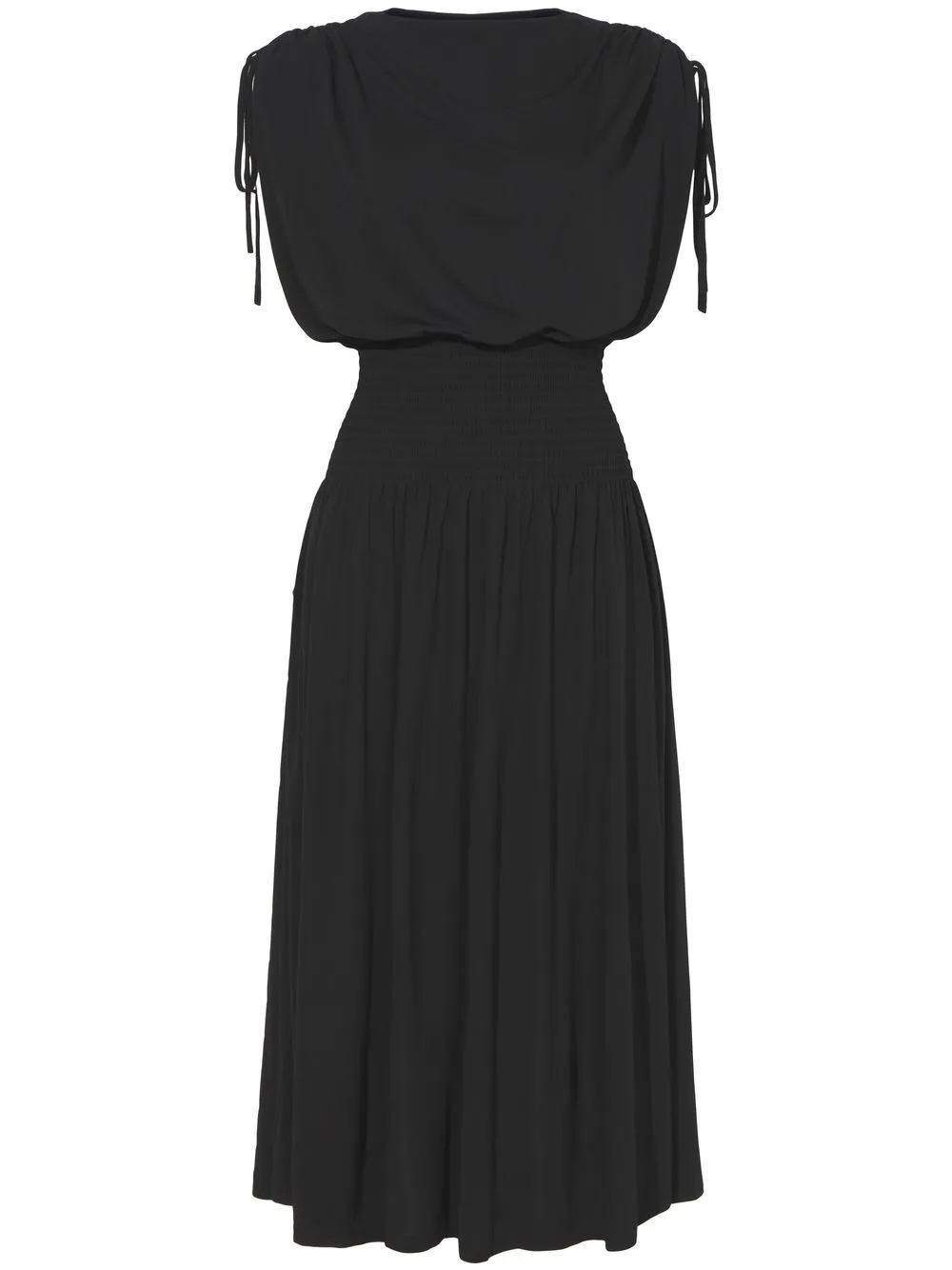 

Proenza Schouler White Label shirred-waist midi dress - Black