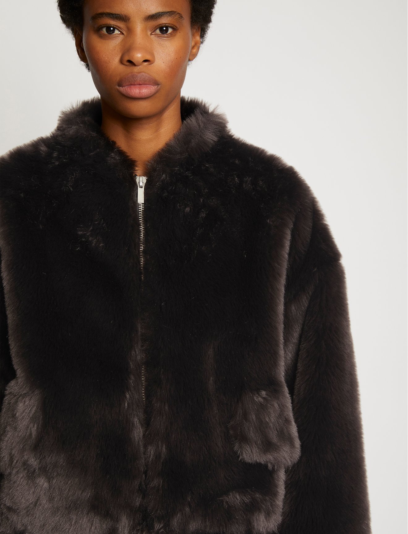 Faux Fur Cropped Jacket #4