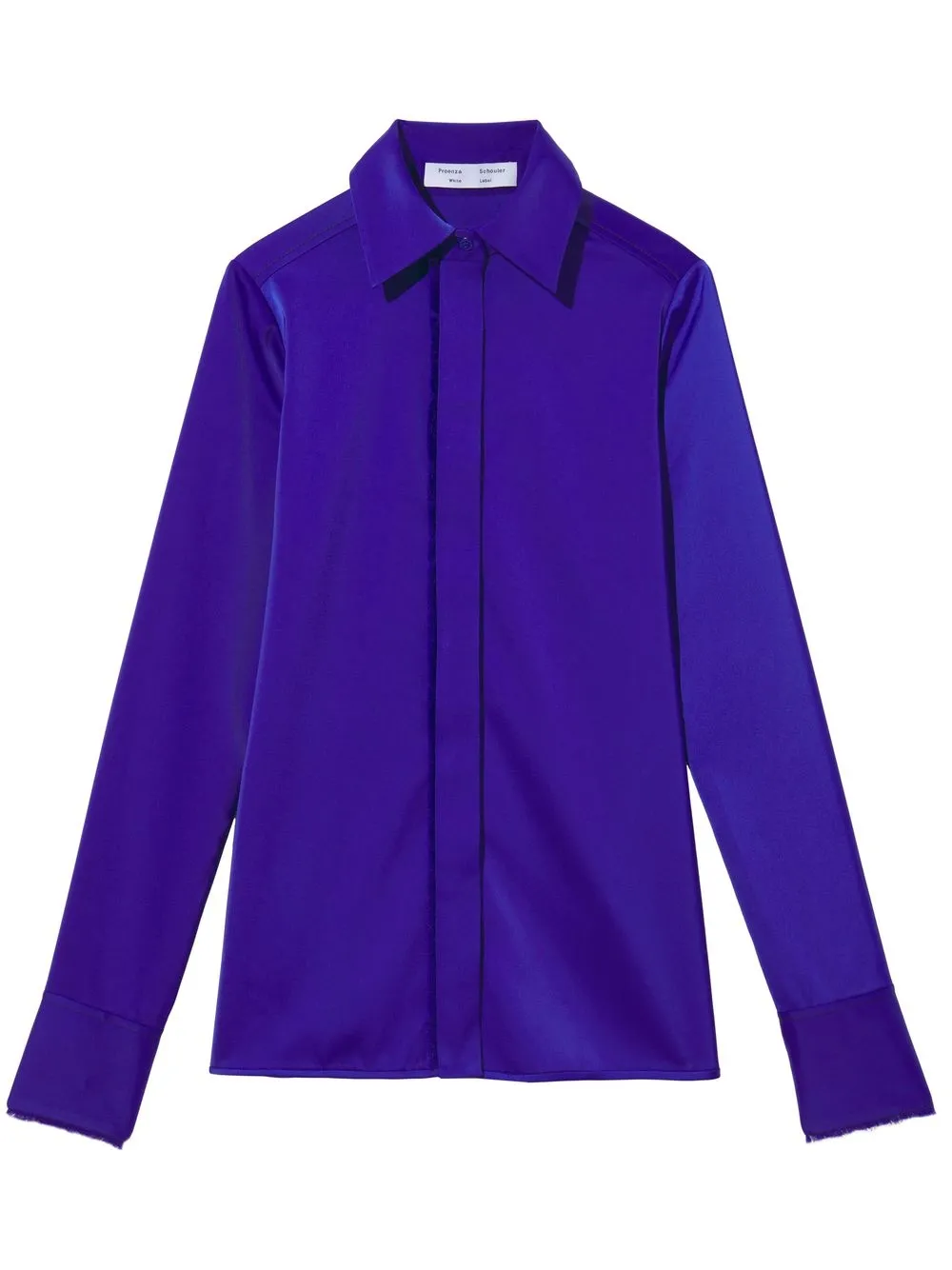 

Proenza Schouler White Label long-sleeved satin shirt - Blue