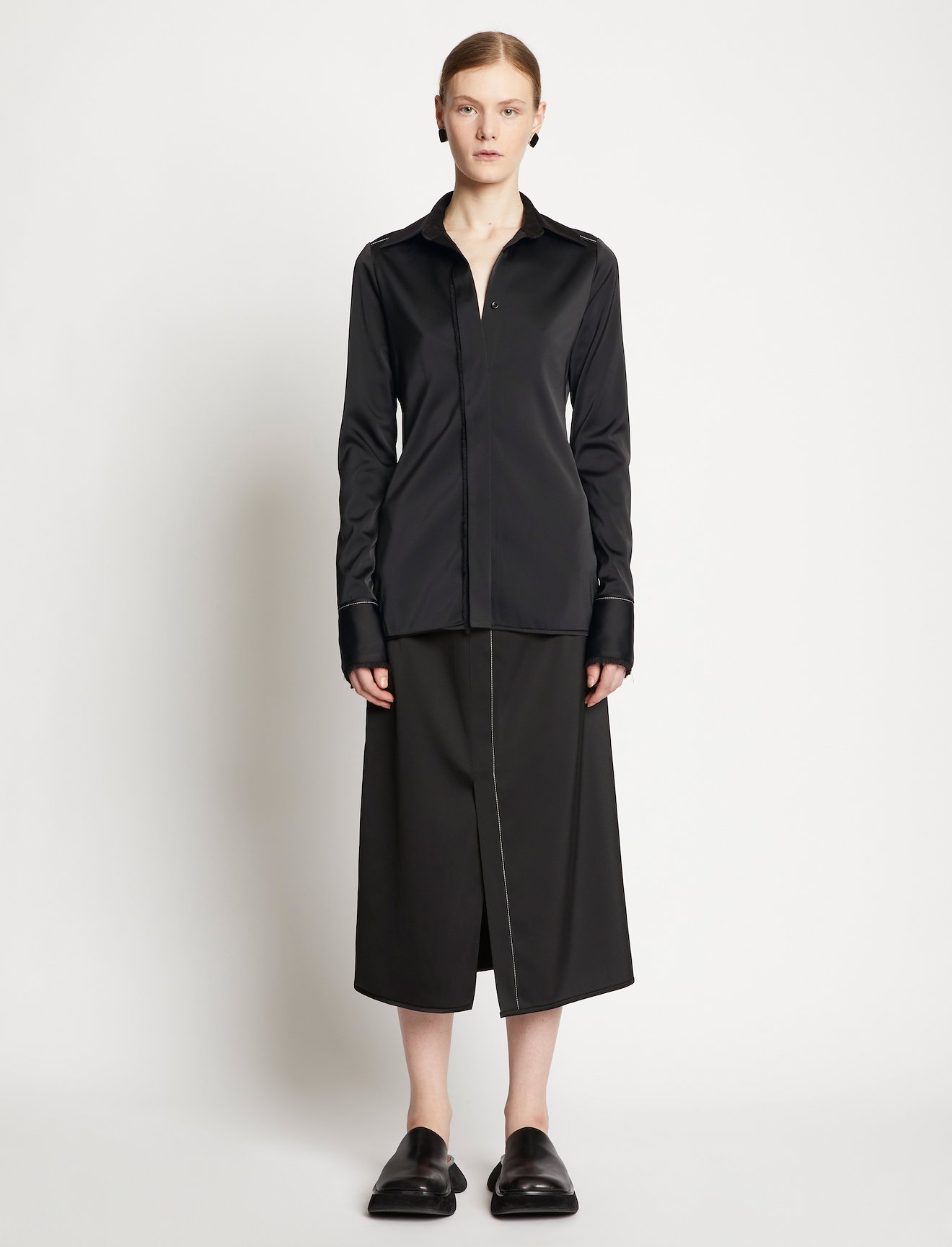 Stretch Satin Shirt #1