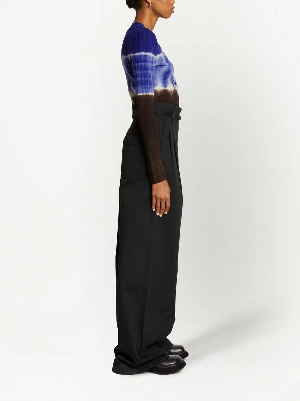 PROENZA SCHOULER WHITE LABEL DIP DYE-PRINT CARDIGAN