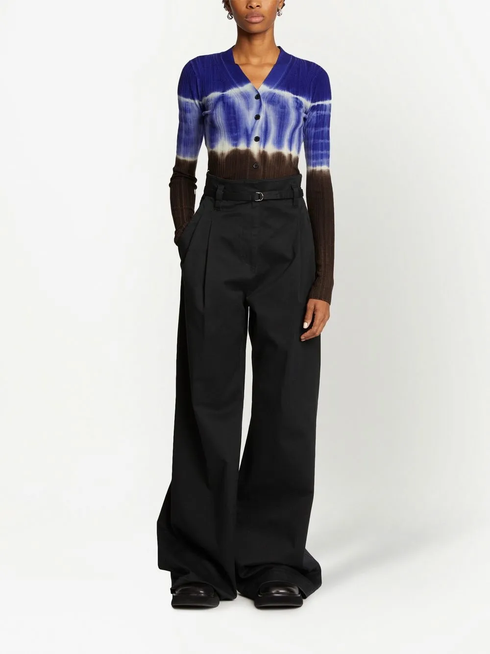 PROENZA SCHOULER WHITE LABEL DIP DYE-PRINT CARDIGAN