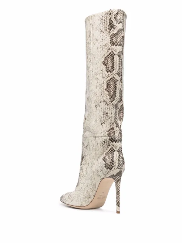 Paris Texas snake-print Stiletto Boots 