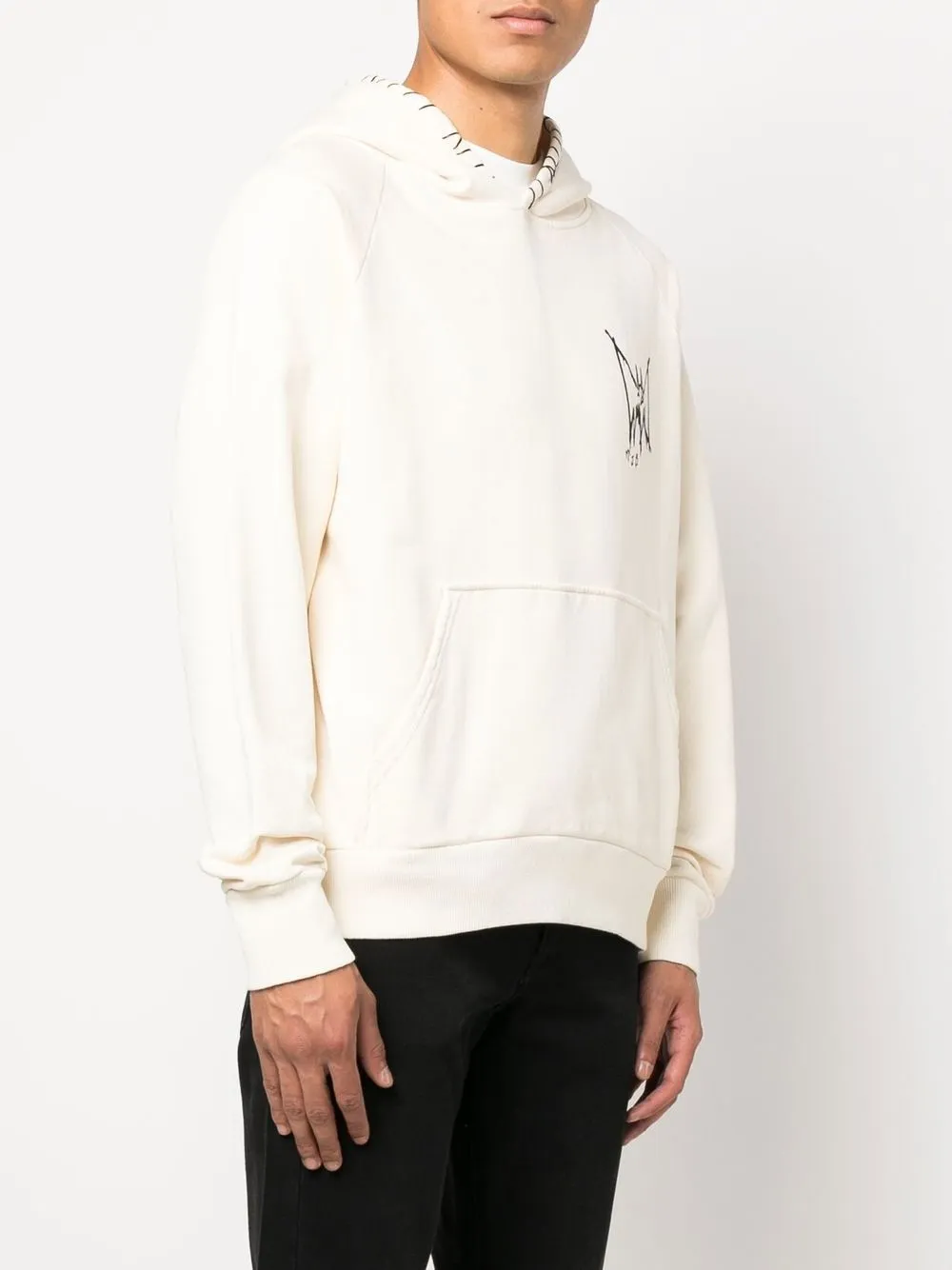  Mjb Marc Jacques Burton Hoodie Mit Grafischem Print   Nude 