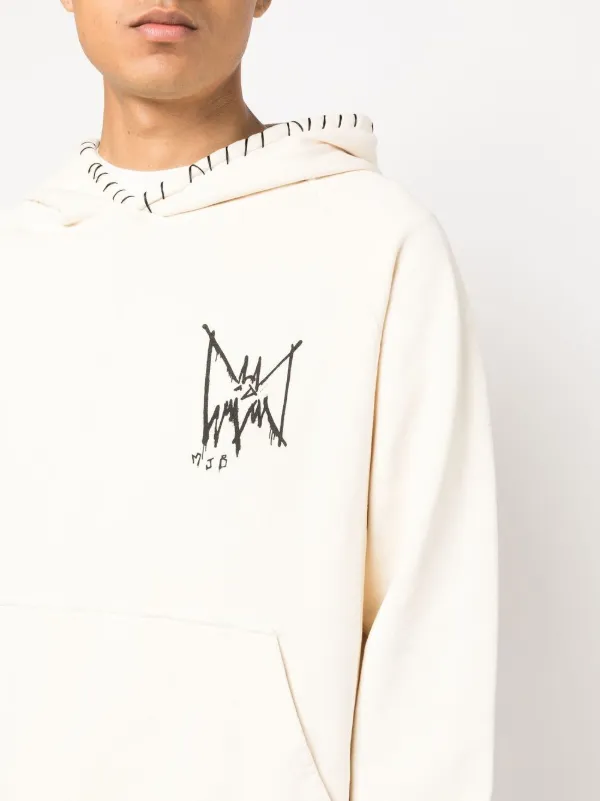 MJB Marc Jacques Burton graphic-print Cotton Hoodie | Neutrals