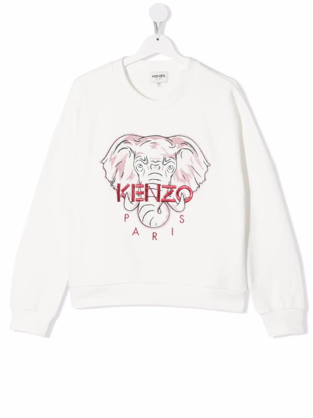 

Kenzo Kids TEEN embroidered-logo cotton sweatshirt - White