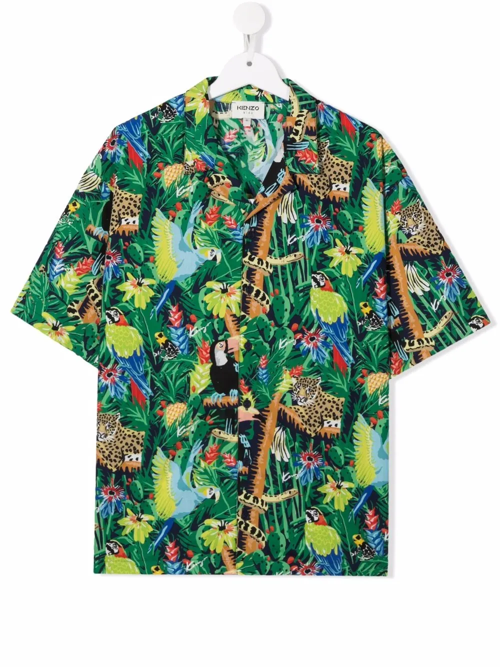 

Kenzo Kids camisa con estampado tropical - Azul