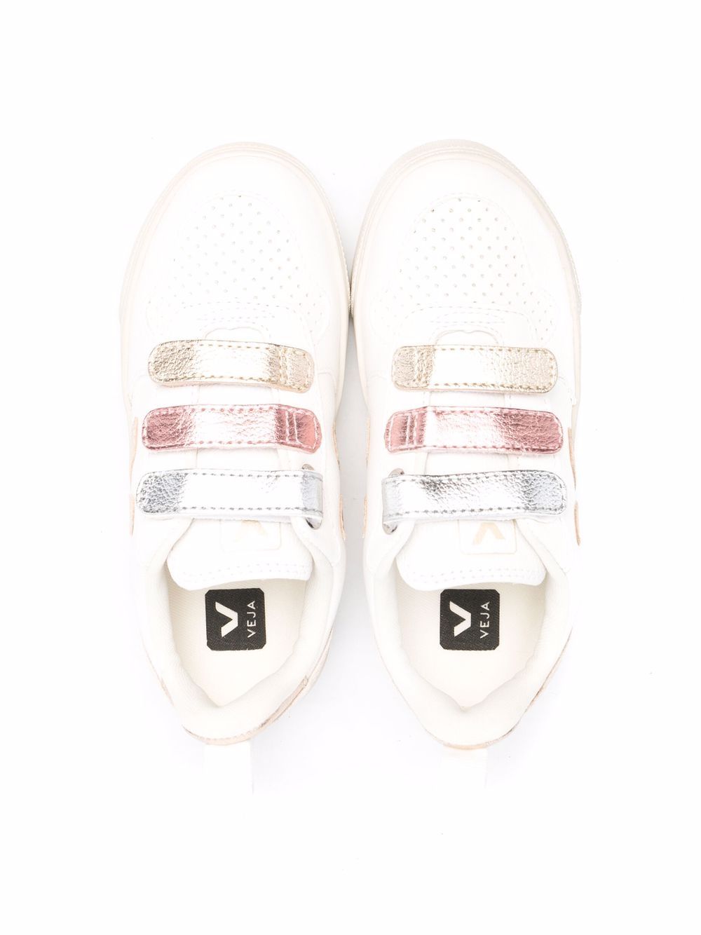 фото Veja kids metallic-strap leather sneakers