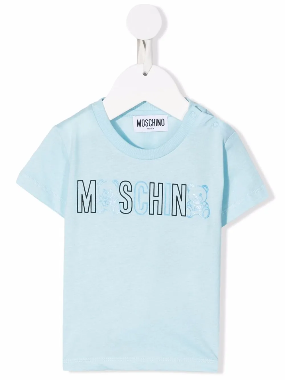 

Moschino Kids playera con logo estampado - Azul