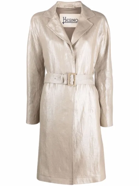 Herno belted single-breasted coat