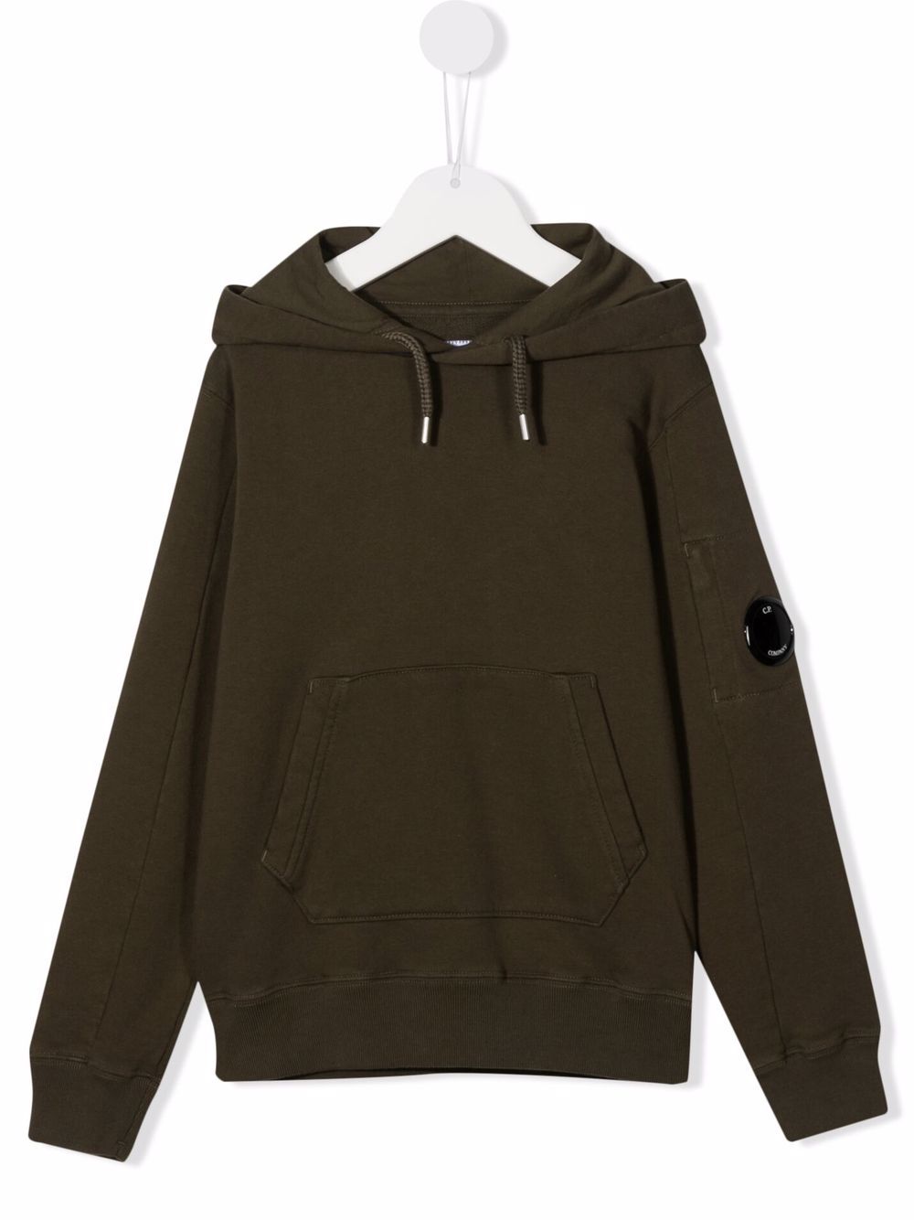 

C.P. Company Kids Lens-detail drawstring hoodie - Green