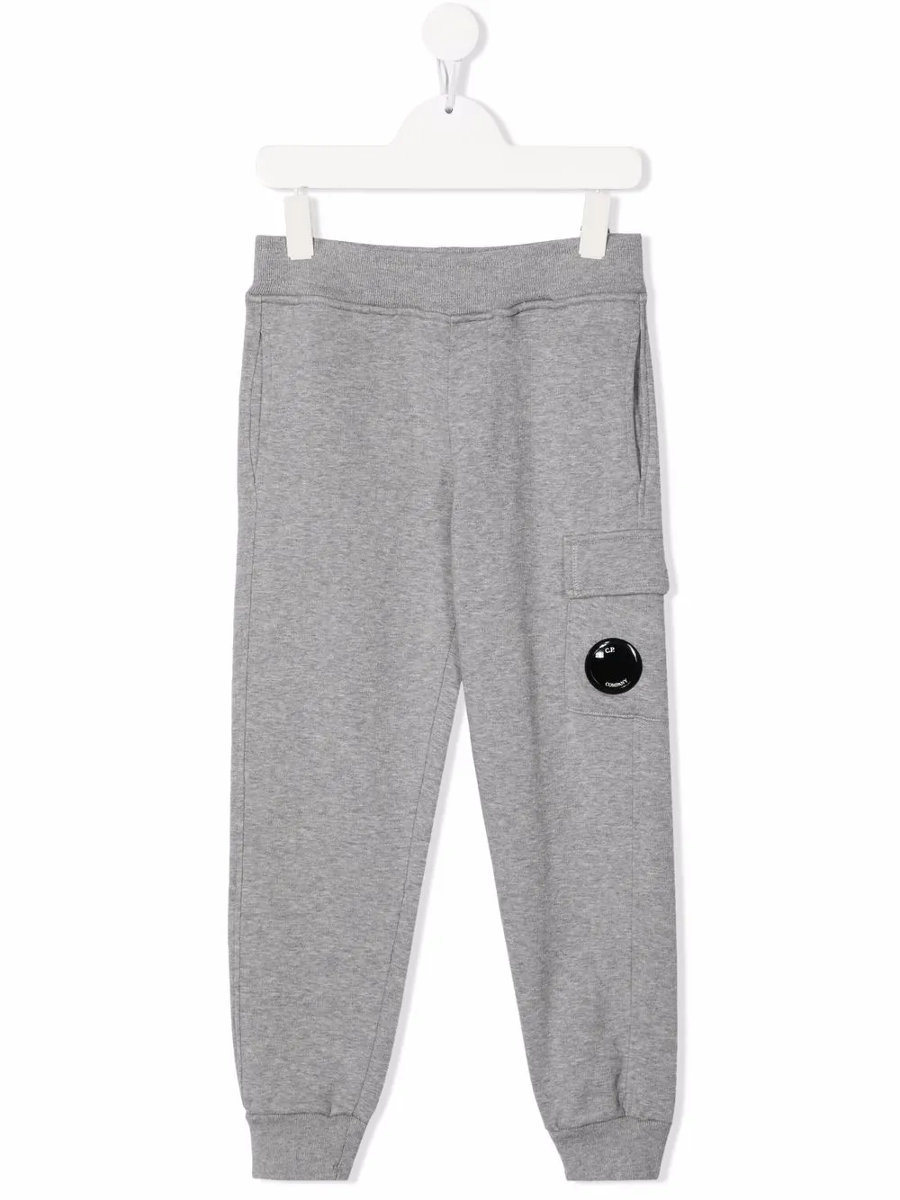 

C.P. Company Kids pantalones con parche del logo - Gris