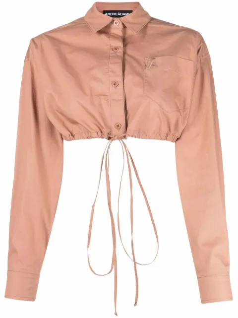 cropped cotton shirt