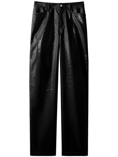 Proenza Schouler White Label lacquered-effect straight-leg trousers Women