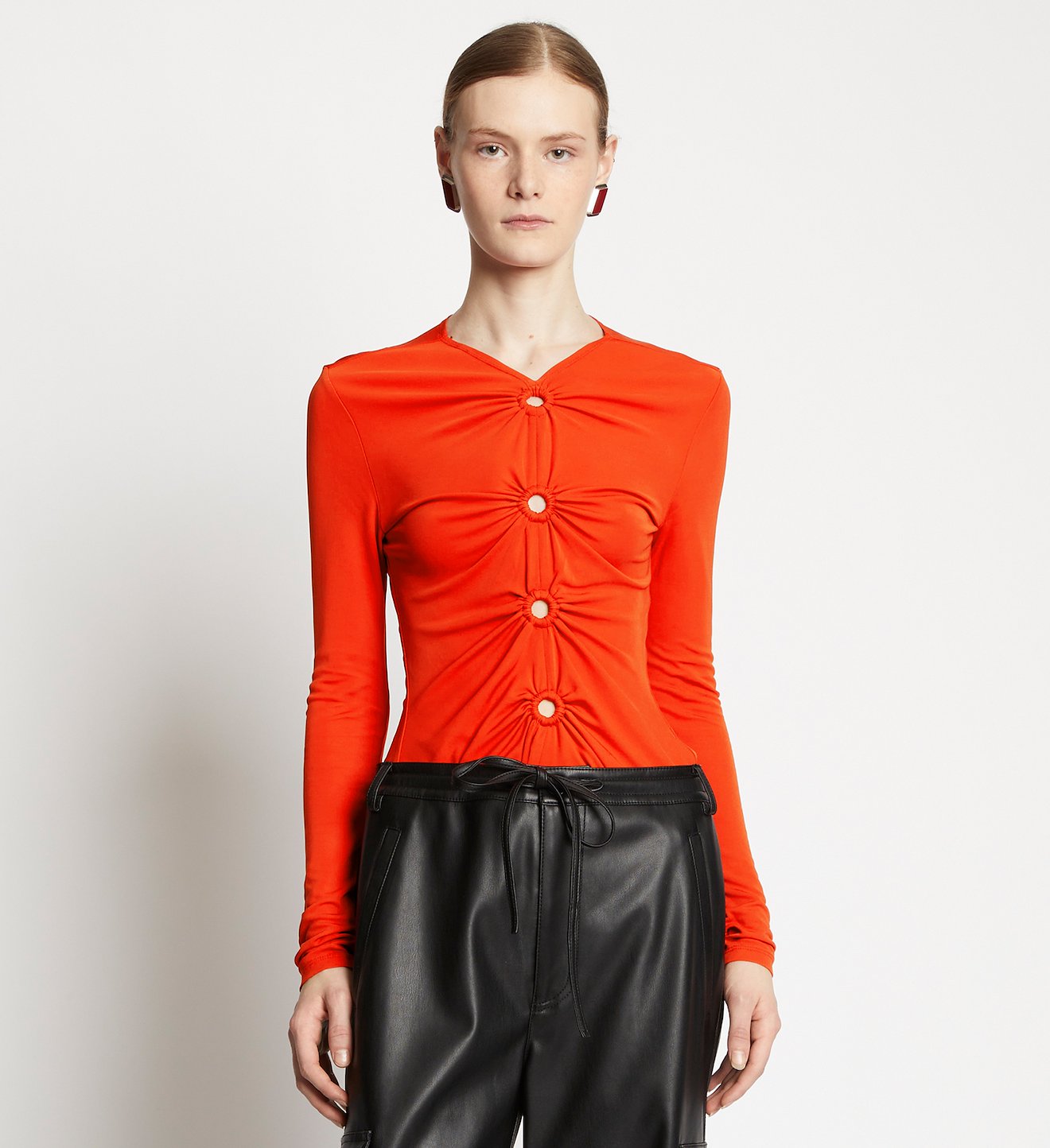 Matte Crepe Ring Top