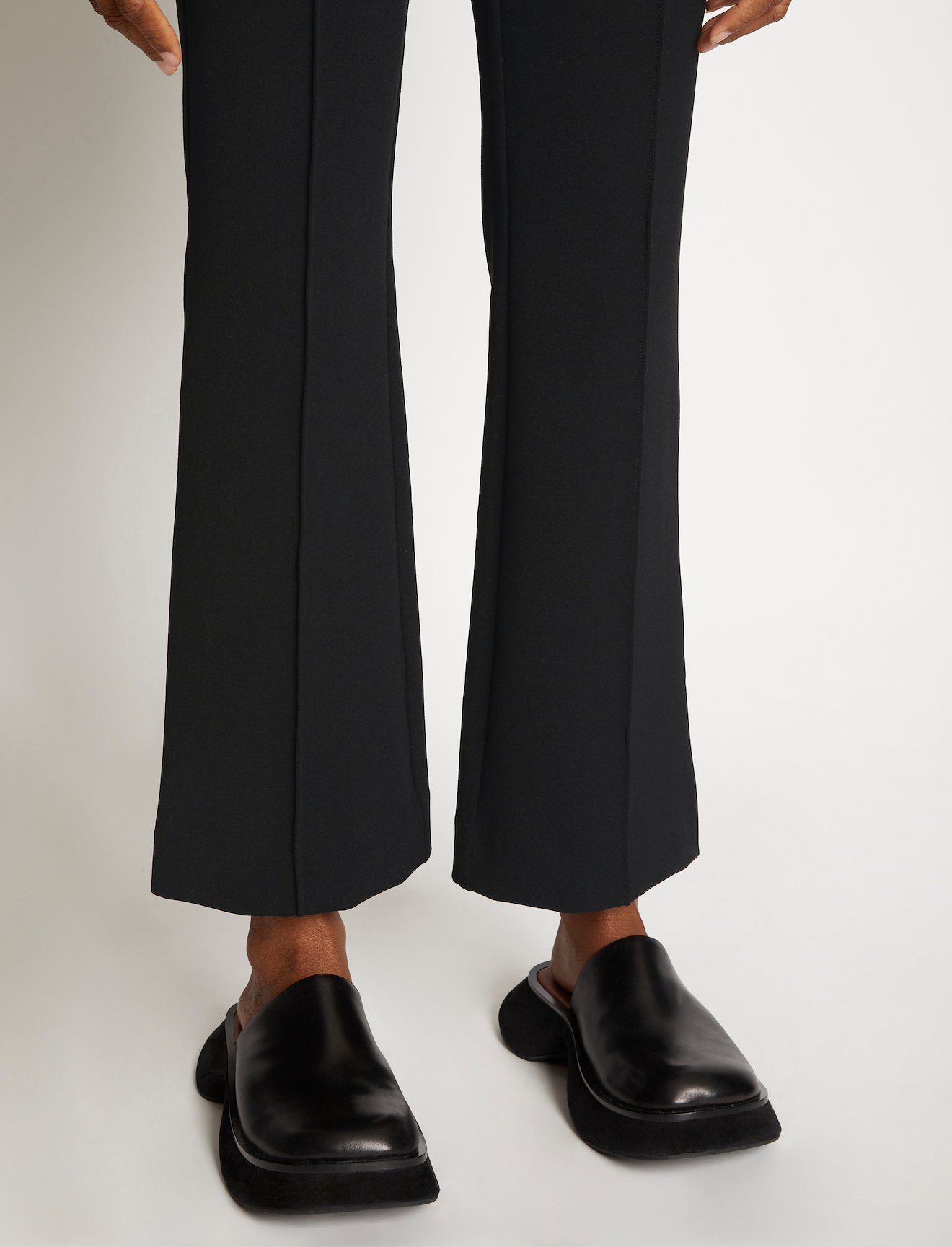 Bi-Stretch Crepe Flared Pants #3