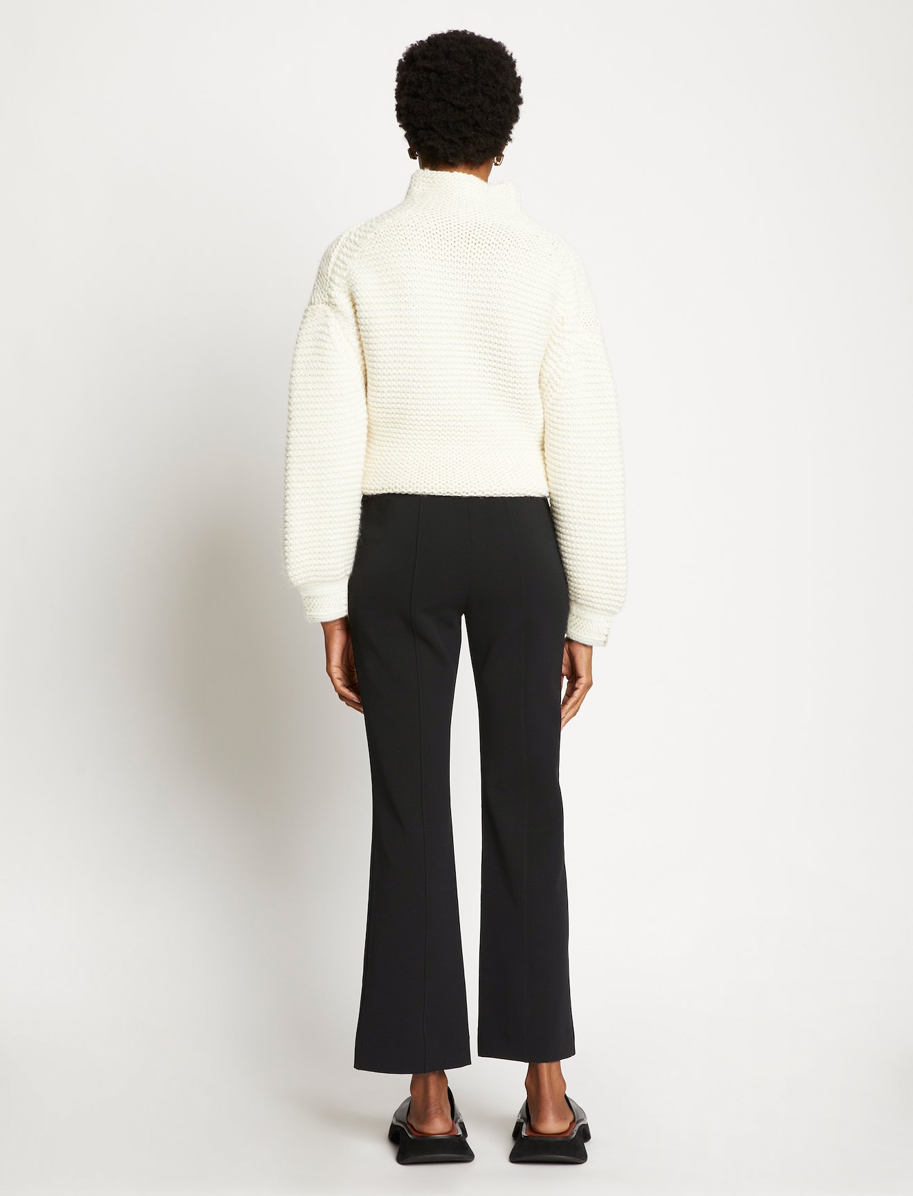 Bi-Stretch Crepe Flared Pants #2