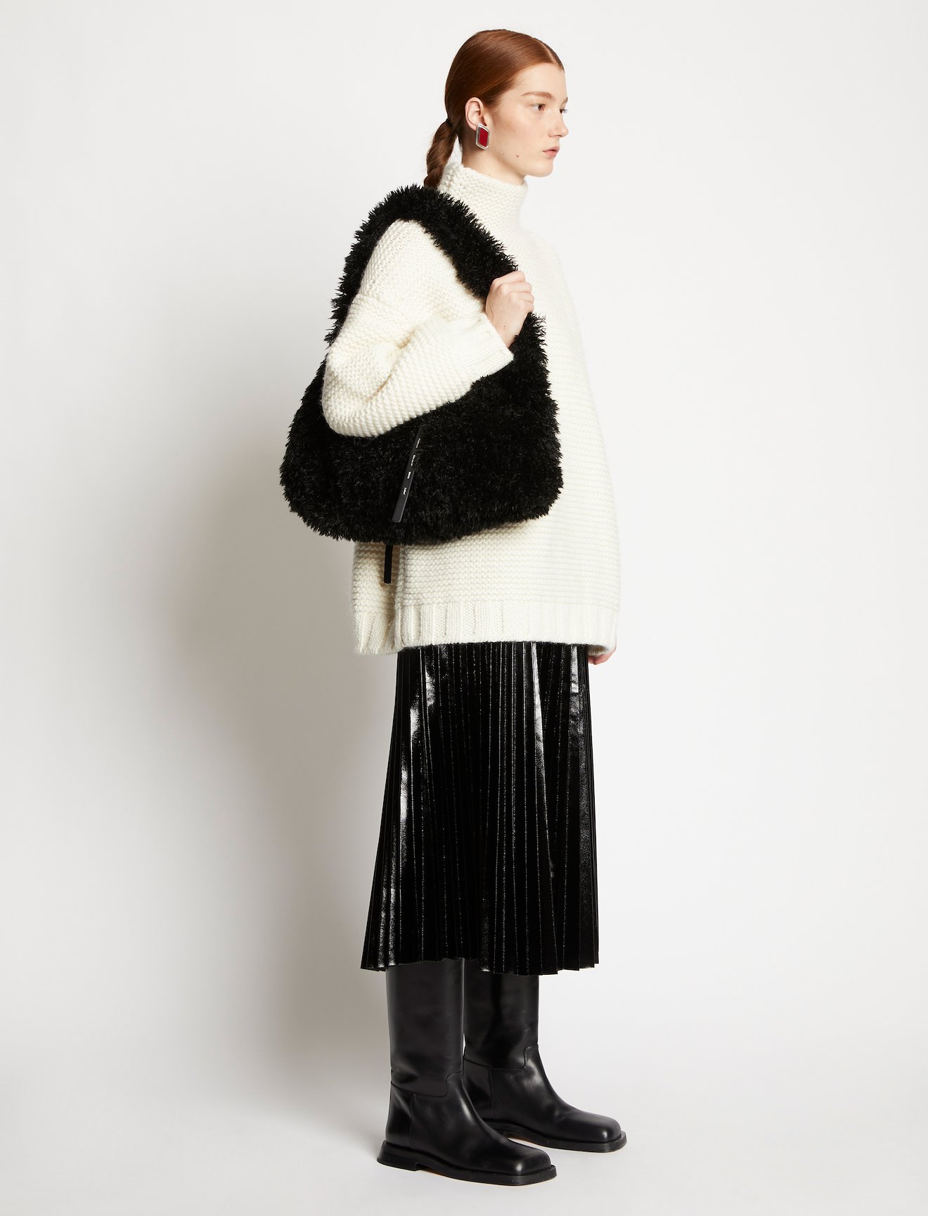 Faux Shearling Hobo Bag #2