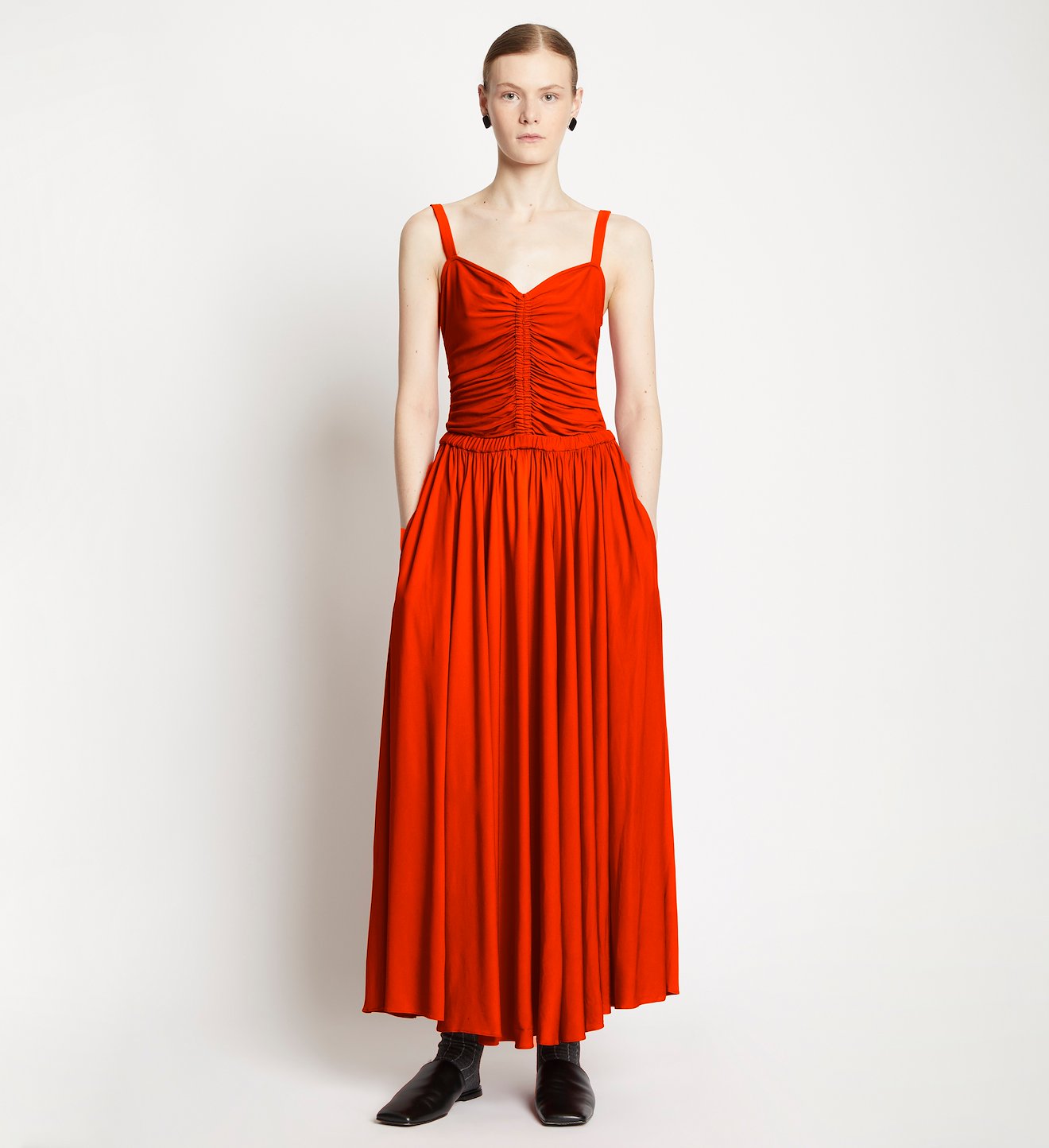 Matte Crepe Strap Dress