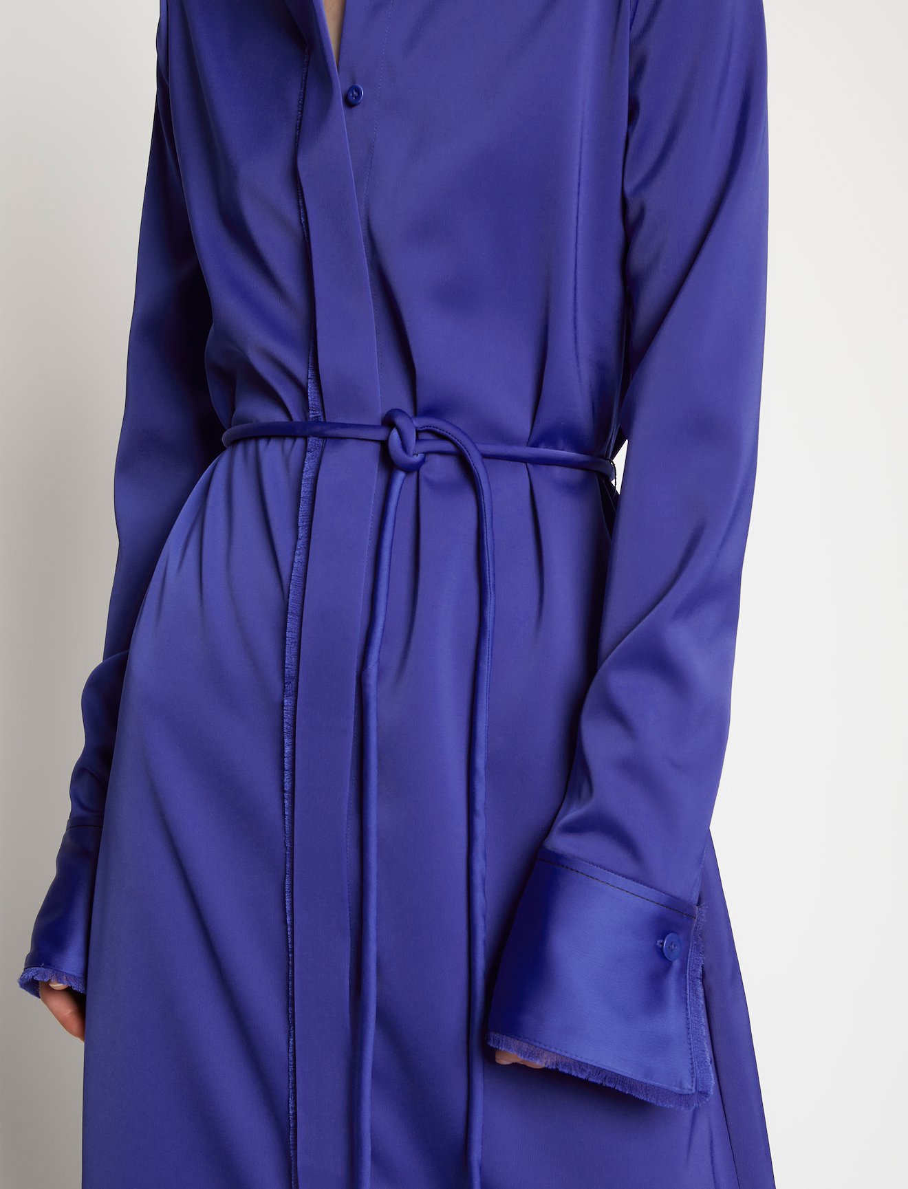 Stretch Satin Shirt Dress #3