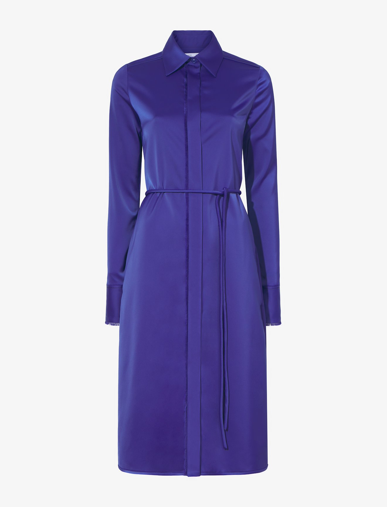 Stretch Satin Shirt Dress #4