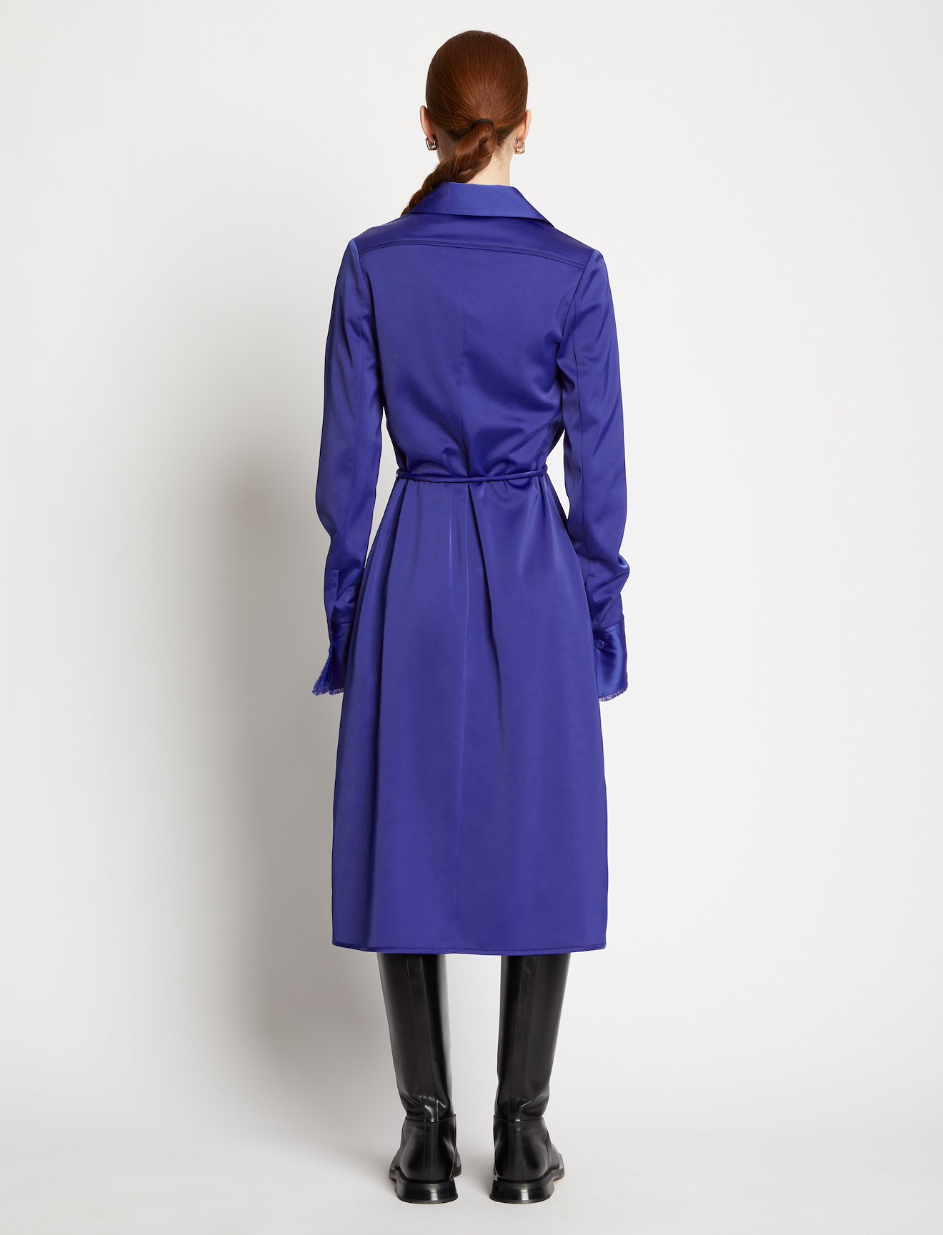 Stretch Satin Shirt Dress #2