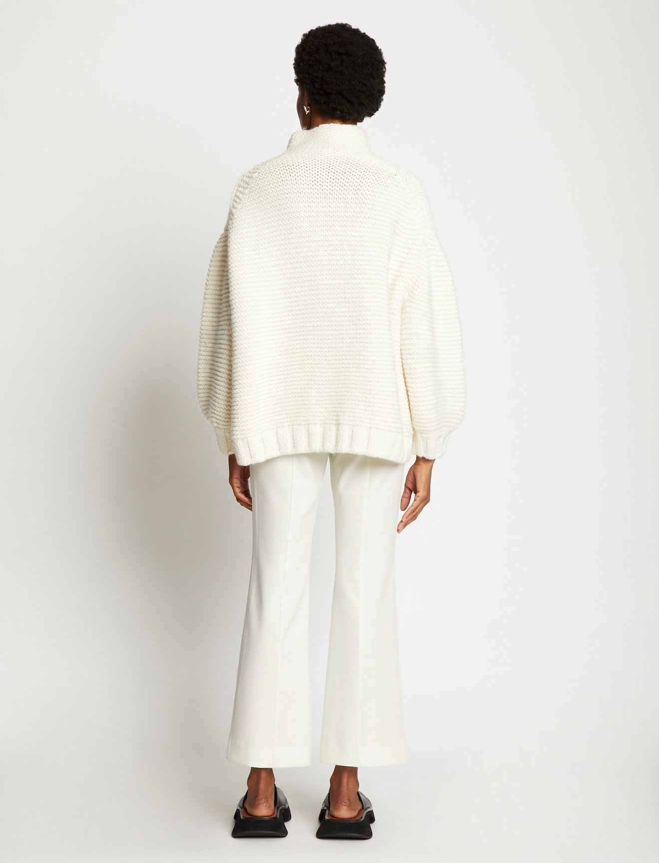 Bi-Stretch Crepe Flared Pants #2
