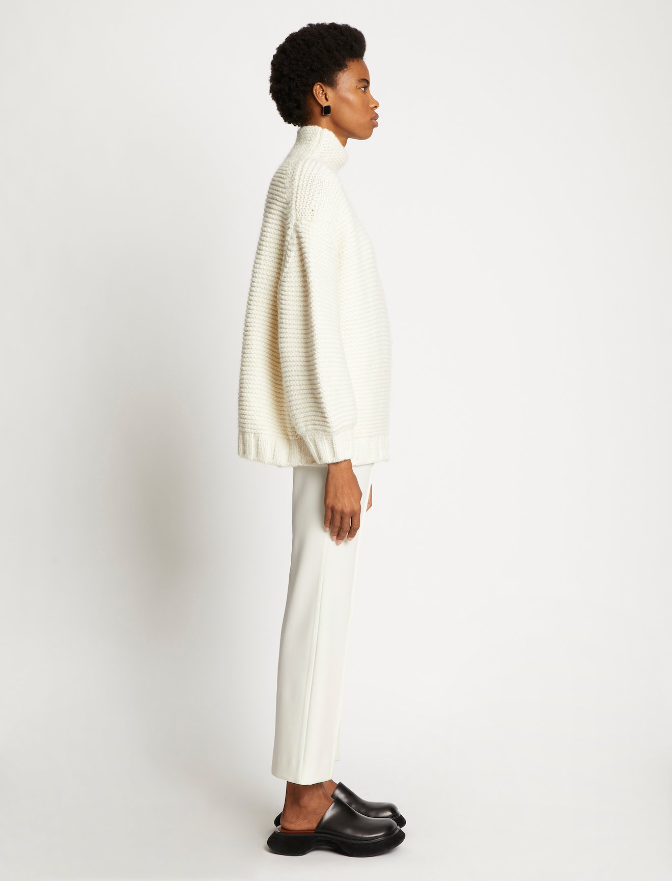 Bi-Stretch Crepe Flared Pants #1