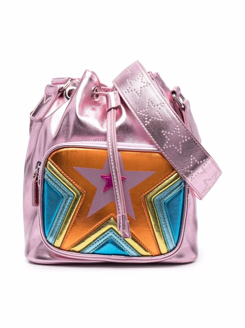 

Stella McCartney Kids metallic bucket bag - Pink