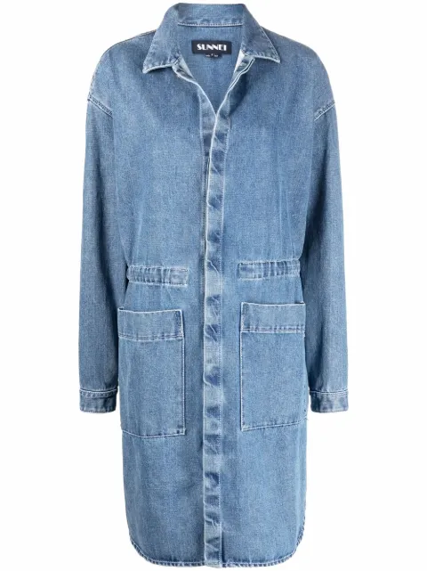 Sunnei denim overshirt coat