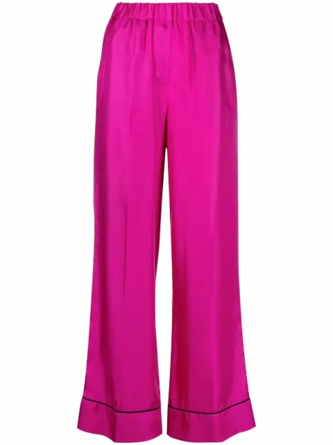 Blanca Vita pantalones anchos con efecto satinado