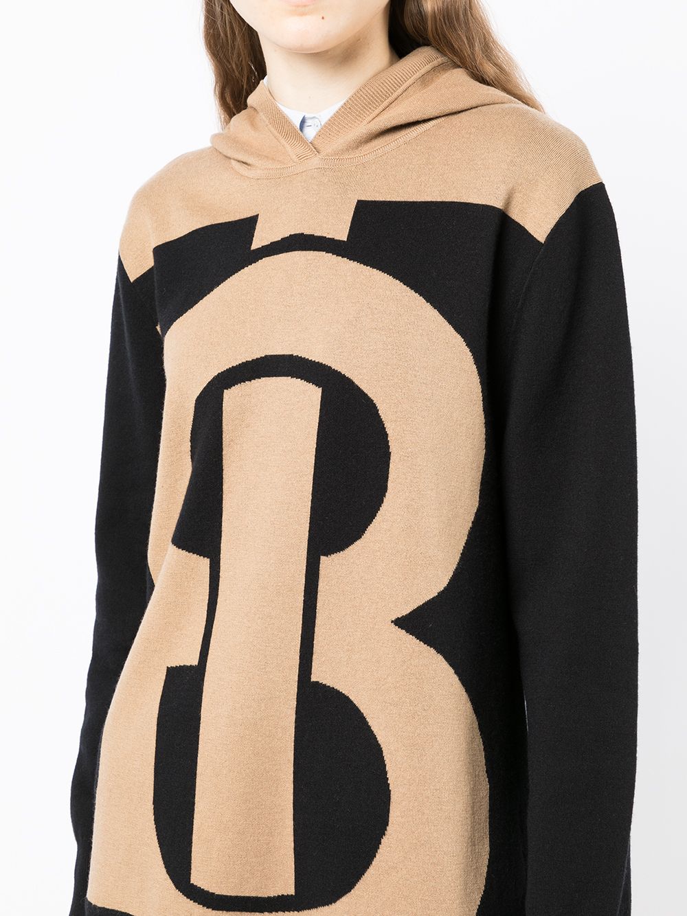 фото Burberry intarsia logo hooded jumper