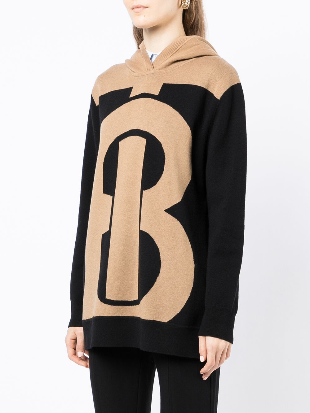 фото Burberry intarsia logo hooded jumper