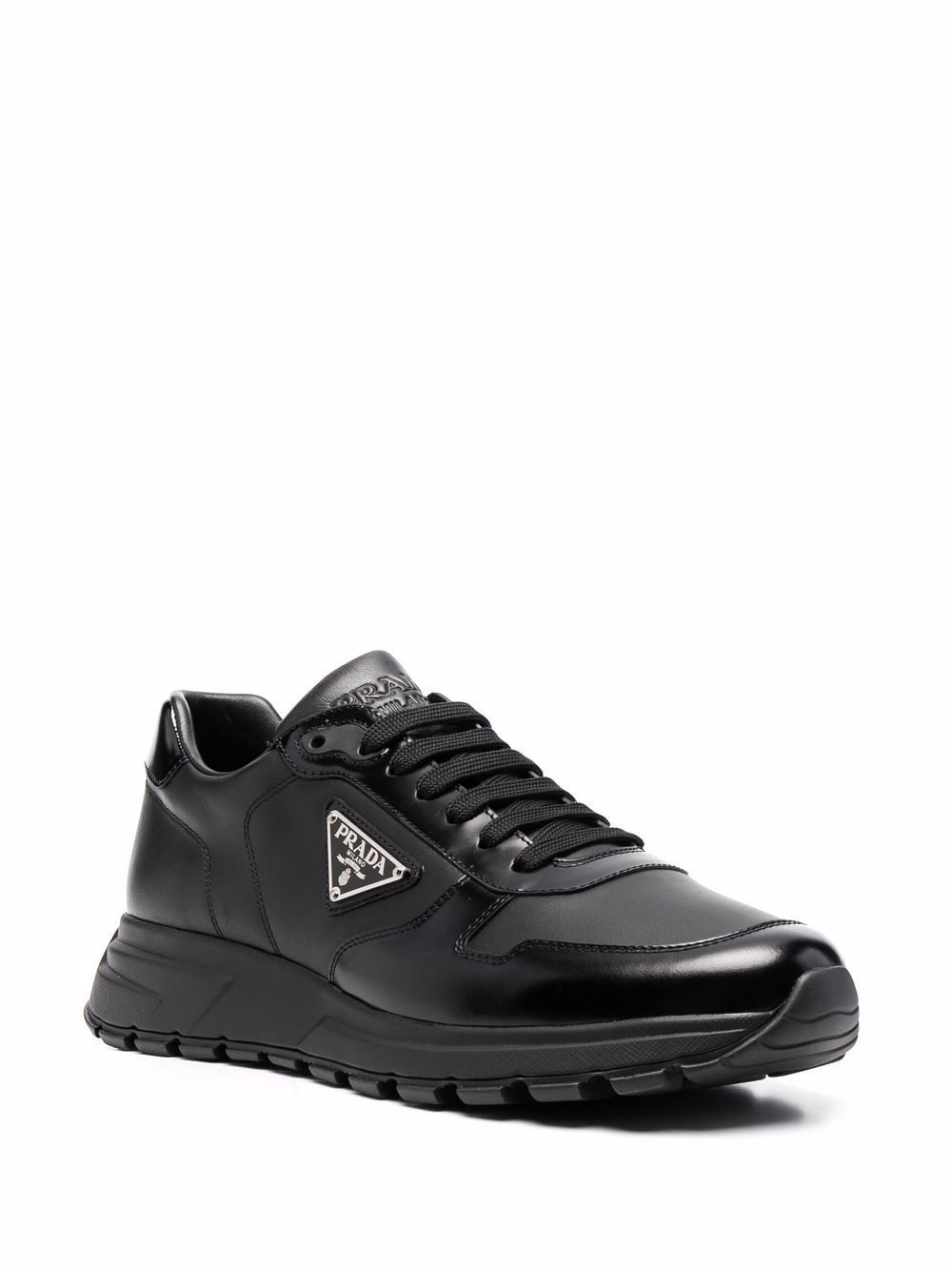 Prada Sneakers met logoprint - Zwart