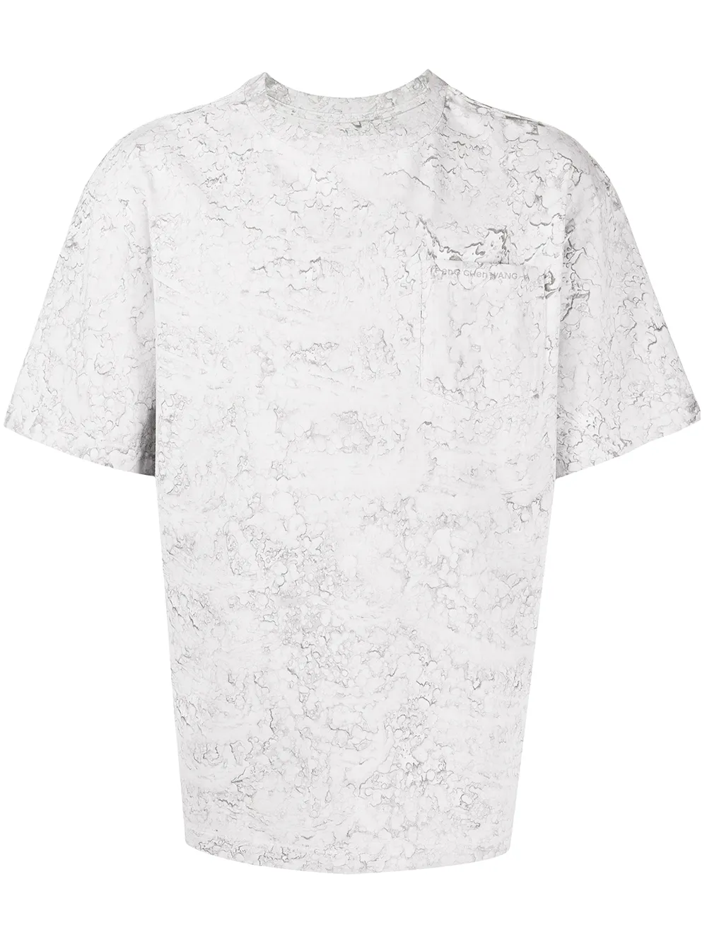 

Feng Chen Wang playera con logo estampado y pintura de spray - Gris