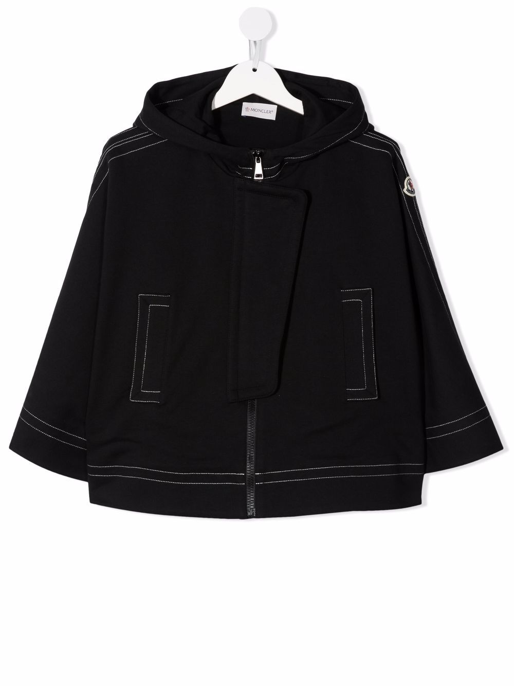 

Moncler Enfant contrast-stitch cotton jacket - Black