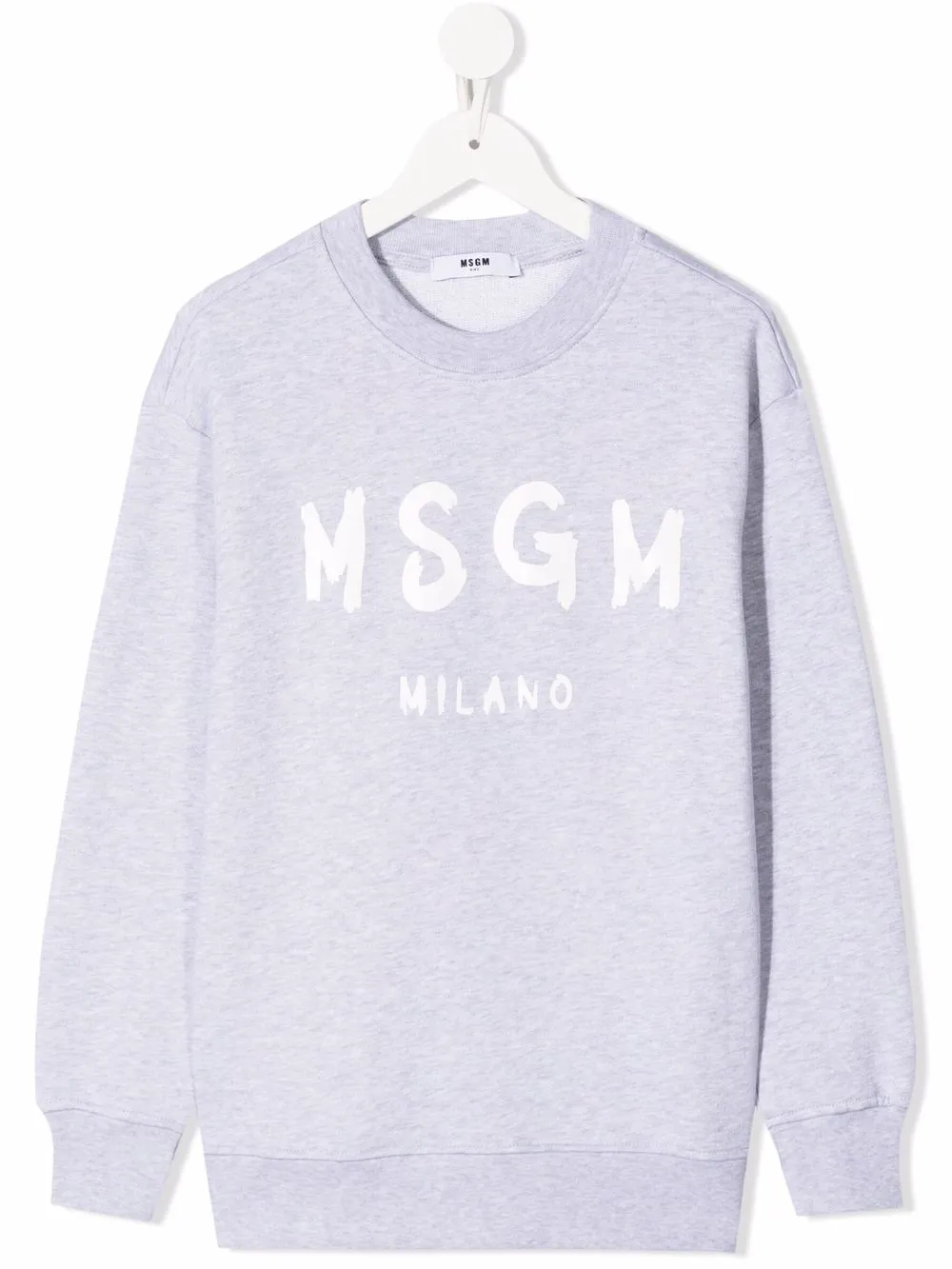 

MSGM Kids sudadera con logo estampado - Gris