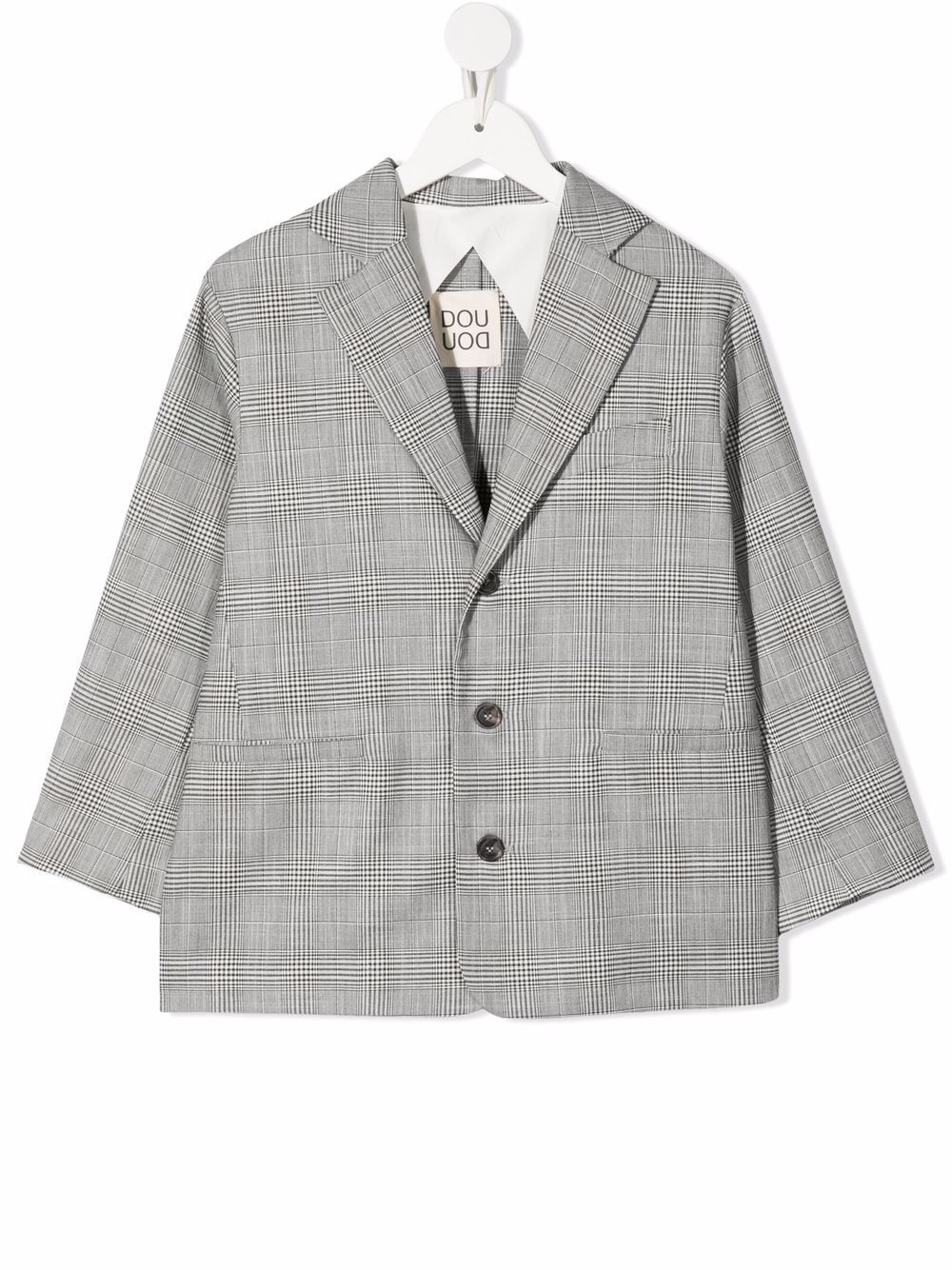 фото Douuod kids check-print single-breasted blazer